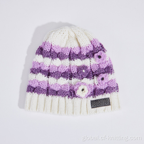 Pink Knit Hat In Stock High quality knitted hat for Child Supplier